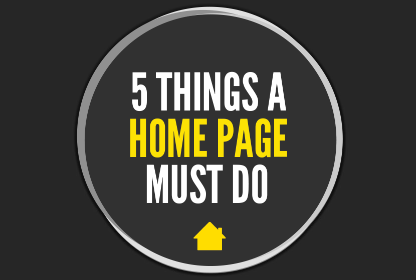 5 Things A Home Page Must Do